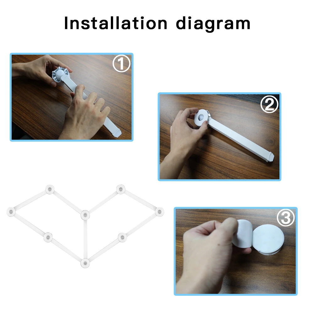 (image for) BLITZWILL DIY Splicing Light Bars RGBIC LED Tuya WiFi Smart Control Music Sync Works With Alexa & Google Assistant for Game Room/Bedroom Decor